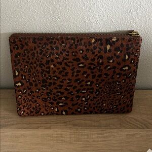 NWT Madewell Leopard Print Clutch